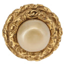 CHANEL Earring Metal Gold Tone CC Auth 198820-2