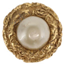 CHANEL Earring Metal Gold Tone CC Auth 198820-7