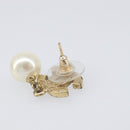 CHANEL Pierce metal Gold Tone CC Auth 198821-15