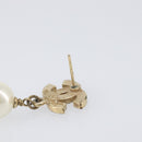 CHANEL Pierce metal Gold Tone CC Auth 198821-16