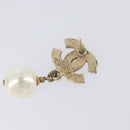 CHANEL Pierce metal Gold Tone CC Auth 198821-17