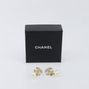 CHANEL Pierce metal Gold Tone CC Auth 198821-18