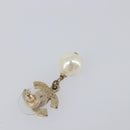 CHANEL Pierce metal Gold Tone CC Auth 198821-7