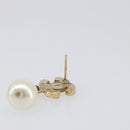 CHANEL Pierce metal Gold Tone CC Auth 198821-8