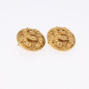 CHANEL Earring Metal Gold Tone CC Auth 198822V-12