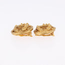 CHANEL Earring Metal Gold Tone CC Auth 198822V-13