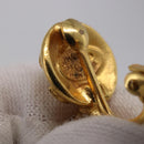 CHANEL Earring Metal Gold Tone CC Auth 198823V-12