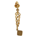 CHANEL Earring Metal Gold Tone CC Auth 198823V-14