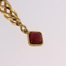 CHANEL Earring Metal Gold Tone CC Auth 198823V-15
