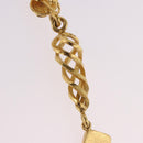 CHANEL Earring Metal Gold Tone CC Auth 198823V-19