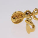 CHANEL Earring Metal Gold Tone CC Auth 198823V-21
