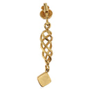 CHANEL Earring Metal Gold Tone CC Auth 198823V-3