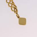 CHANEL Earring Metal Gold Tone CC Auth 198823V-7