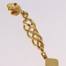 CHANEL Earring Metal Gold Tone CC Auth 198823V-8