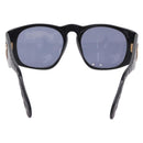 CHANEL COCO Mark Matelasse Sunglasses Plastic Black Gold CC Auth 198824-3