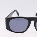 CHANEL COCO Mark Matelasse Sunglasses Plastic Black Gold CC Auth 198824-4