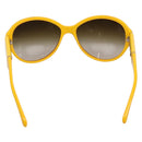 CHANEL COCO Mark Sunglasses Plastic Yellow Silver CC Auth 198826A-3