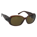 CHANEL Camelia Sunglasses Plastic Brown CC Auth 198827-1