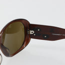 CHANEL Camelia Sunglasses Plastic Brown CC Auth 198827-11