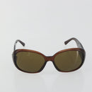 CHANEL Camelia Sunglasses Plastic Brown CC Auth 198827-2