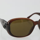 CHANEL Camelia Sunglasses Plastic Brown CC Auth 198827-6