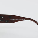 CHANEL Camelia Sunglasses Plastic Brown CC Auth 198827-9
