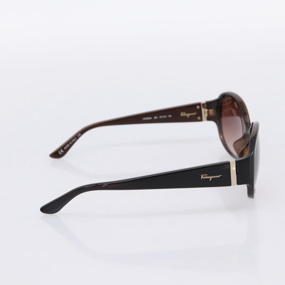 Salvatore Ferragamo Sunglasses Plastic Brown Gold Auth 198828A