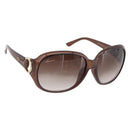 GUCCI Horsebit Sunglasses Plastic Brown Gold Auth 198829A-1