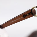 GUCCI Horsebit Sunglasses Plastic Brown Gold Auth 198829A-12