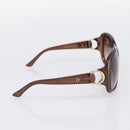 GUCCI Horsebit Sunglasses Plastic Brown Gold Auth 198829A-4