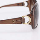 GUCCI Horsebit Sunglasses Plastic Brown Gold Auth 198829A-5