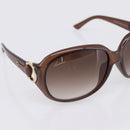 GUCCI Horsebit Sunglasses Plastic Brown Gold Auth 198829A-8