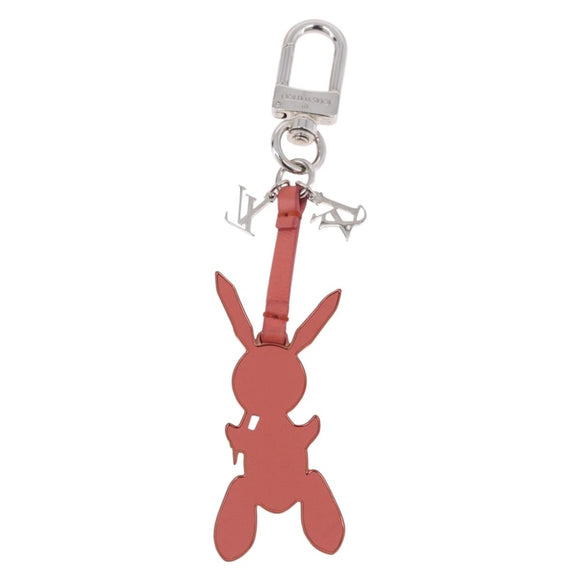 LOUIS VUITTON Rabbit Bag Charm metal Jeff Queens Collaboration Pink Auth 198830M