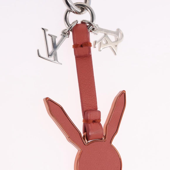 LOUIS VUITTON Rabbit Bag Charm metal Jeff Queens Collaboration Pink Auth 198830M