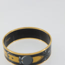 HERMES Email MM Bracelet Metal Black Gold Auth 198832M-11