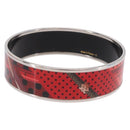 HERMES Emilel GM Bracelet metal Red Auth 198833M-3