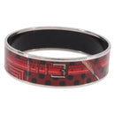 HERMES Emilel GM Bracelet metal Red Auth 198833M-4