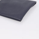 HERMES Bastia Coin Purse Leather Navy Auth 198834V-10