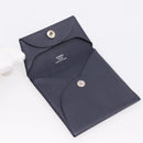 HERMES Bastia Coin Purse Leather Navy Auth 198834V-12