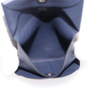 HERMES Bastia Coin Purse Leather Navy Auth 198834V-14