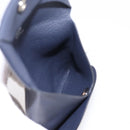 HERMES Bastia Coin Purse Leather Navy Auth 198834V-15