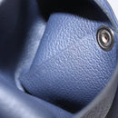 HERMES Bastia Coin Purse Leather Navy Auth 198834V-17