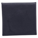 HERMES Bastia Coin Purse Leather Navy Auth 198834V-3