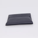 HERMES Bastia Coin Purse Leather Navy Auth 198834V-6