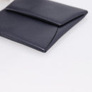 HERMES Bastia Coin Purse Leather Navy Auth 198834V-8