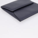 HERMES Bastia Coin Purse Leather Navy Auth 198834V-9