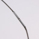 HERMES Cube Ash Necklace metal Silver Auth 198835-16