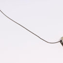 HERMES Cube Ash Necklace metal Silver Auth 198835-4