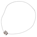 HERMES Cube Ash Necklace metal Silver Auth 198835-9