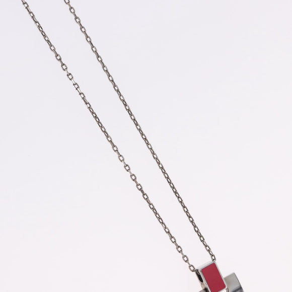 HERMES Eileen Necklace metal Silver Auth 198836V